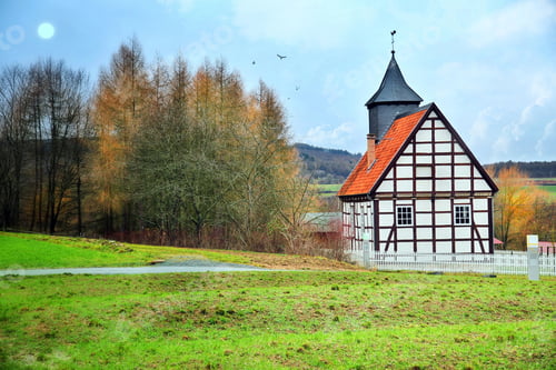 Preview: Vintage Old German Farm House and Nature