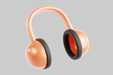 Preview: Rose gold audio headphones