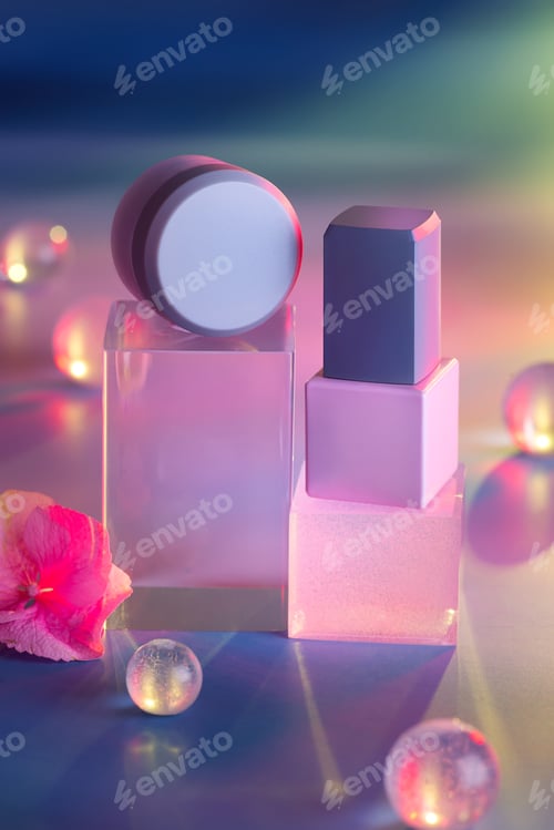 Preview: Gel polish bottles on colorful background