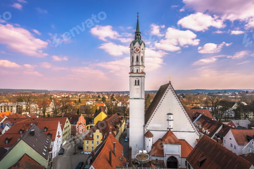Preview: Aerial view over the city of Schrobenhausen