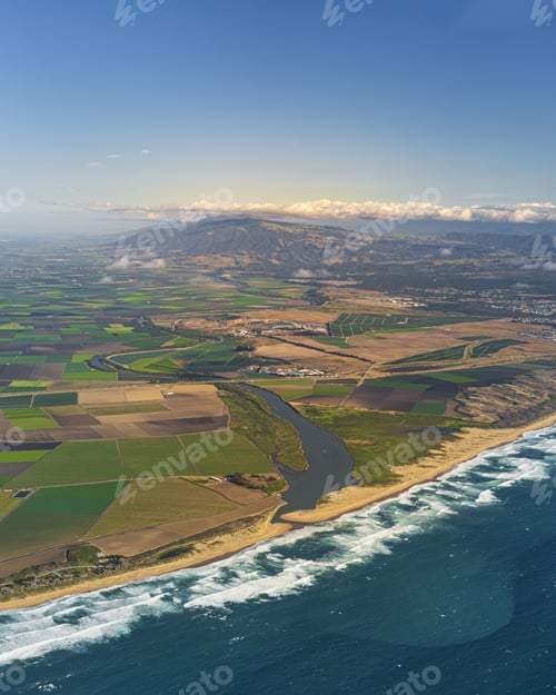 Preview: Vertical aerial shot of Salinas Valley in California, United States