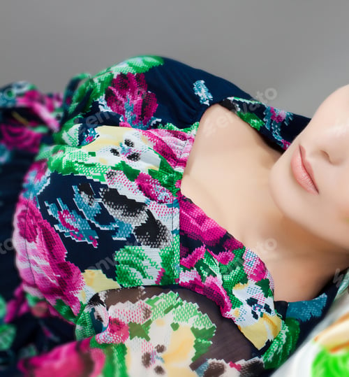 Preview: young happy girl lying