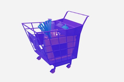 Preview: Filled Shopping Trolley