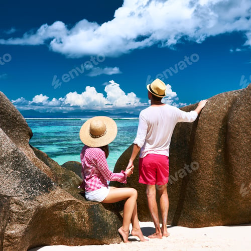 Preview: Couple On A Tropical Beach At Seychelles