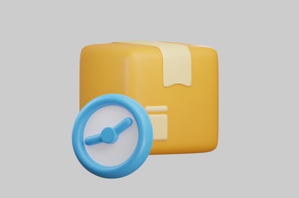 Preview: Package delivery time clock graphic