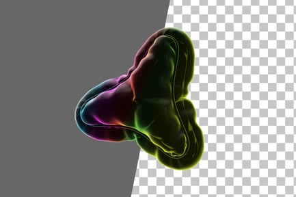 Preview: Triangle Balloon Neon Abstract 3D Icon