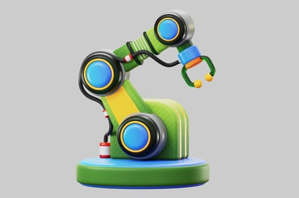 Preview: Cartoon robotic arm manipulator asset
