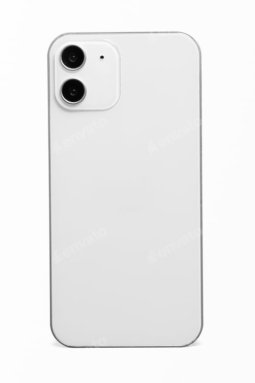 Preview: White smartphone rear view innovative future technology