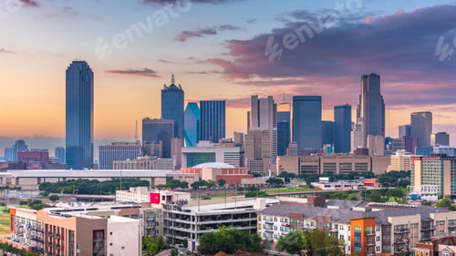 Preview: Dallas, Texas, USA skyline over Dealey Plaza