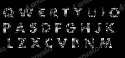 Preview: alphabet with diamonds