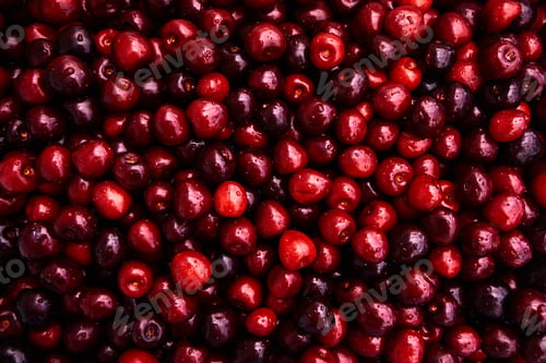 Preview: Cherries background. Sweet red cherries