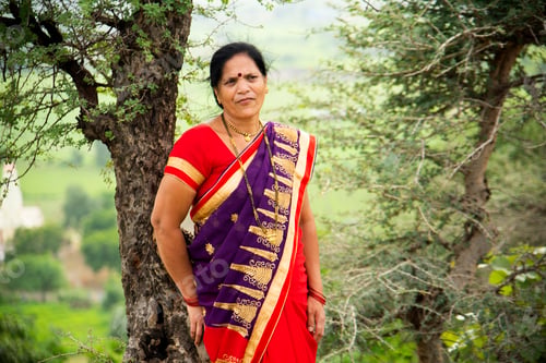 Preview: Indian women enjoying nature at outdoor