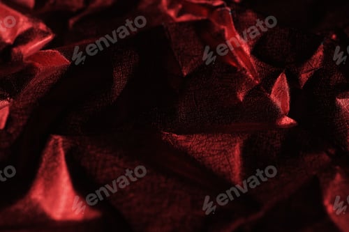 Preview: Background of crumpled red metal sheet