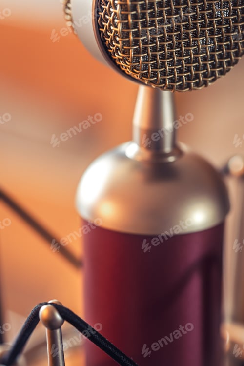Preview: Professional microphone for sound recording, macro photography.