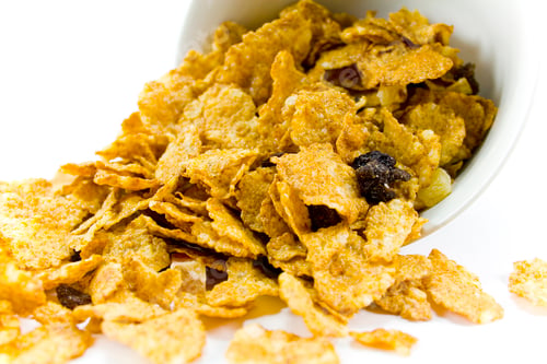 Preview: cornflakes from the white bowl
