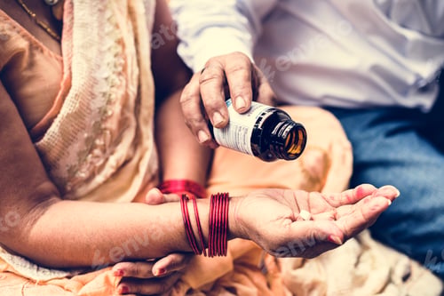 Preview: Indian people taking medicines