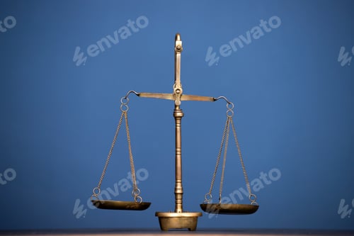 Preview: Gold brass balance scale