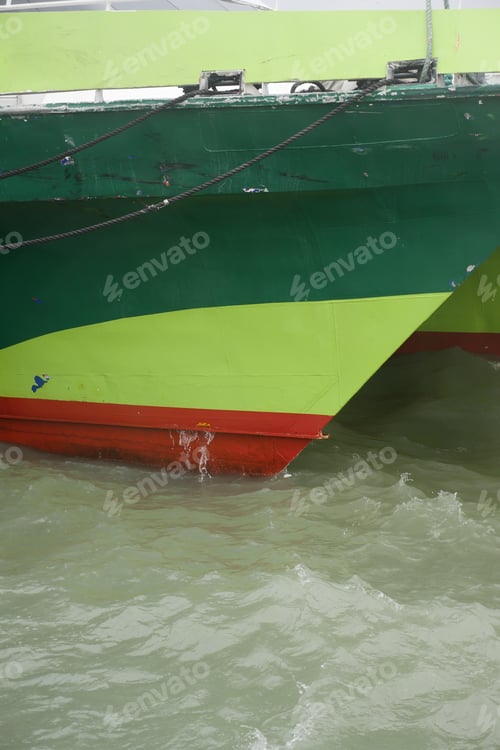 Preview: closeup of Boat and water wave