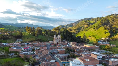 Preview: Typical Antioquia Village with Big Catedral