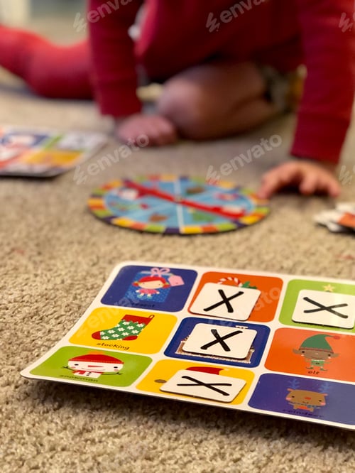 Preview: Playing Christmas game with child