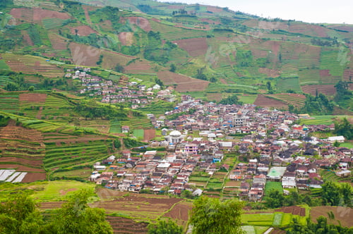 Preview: Wonosobo Town on the Slopes of Dieng Plateau Caldera, Central Java, Indonesia, Asia