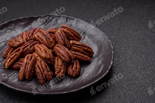 Preview: Nut, pecans in a ceramic bowl, an ingredient in vegan food