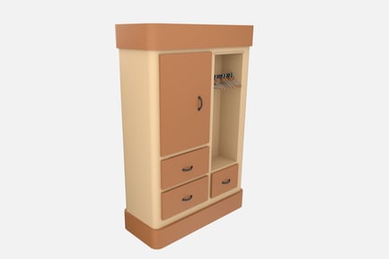 Preview: Closet Organizer System 3D Illustration