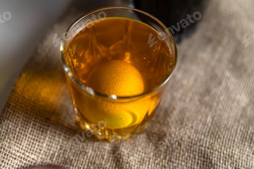 Preview: Easter eggs are dyed in a glass