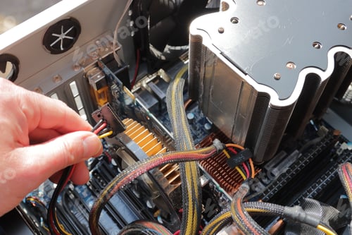 Preview: Computer Repair Technician Works on Desktop PC