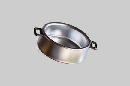 Preview: Shiny metal cooking pot