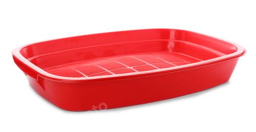 Preview: Litter tray for cat on white background. Pet accessory