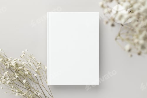 Preview: book, mockup, cover, textbook, realistic
