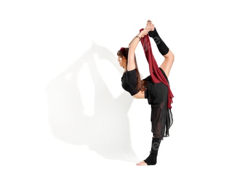 Preview: Young dancer performing an ice skating Biellman pose