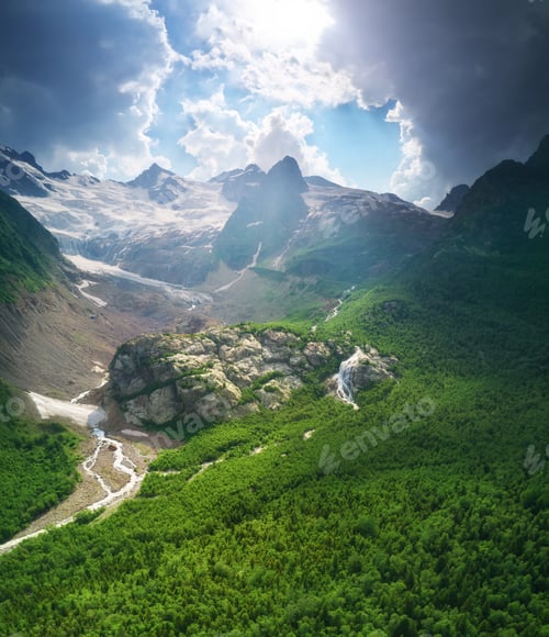 Preview: Alibek mountain glacier.