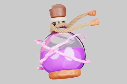 Preview: Fantasy potion bottle with rope