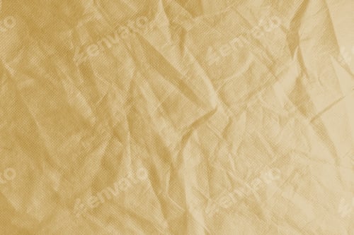 Preview: Wrinkled, Crumpled Yellow Spunbond Fabric Texture Background