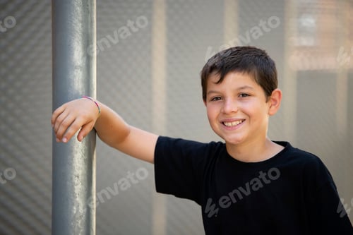 Preview: Portrait of a young school boy smiling