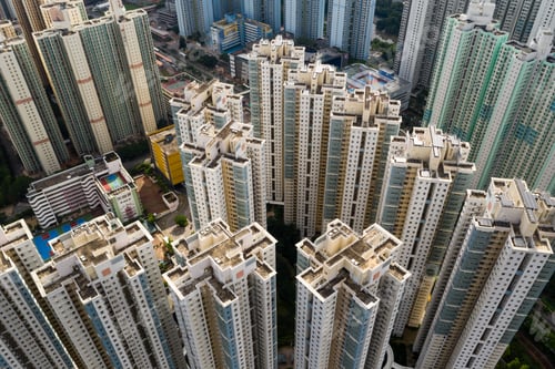 Preview: Tin Shui Wai, Hong Kong, 28 August 2018:- Top view of Hong Kong residential building