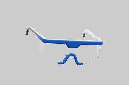 Preview: Safety glasses with white frame and clear lens