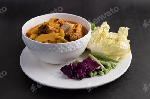 Preview: Yellow Curry with Snakehead Fish, Thai food