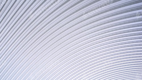 Preview: Curve aluminium corrugated steel pattern of large dome roof background in minimal style