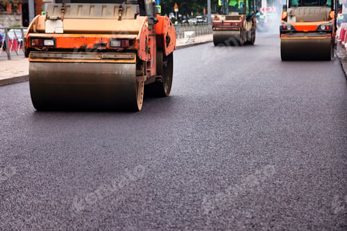 Preview: Paving a City Street With Asphalt Concrete for Road Repairs and Improvements in Urban Areas