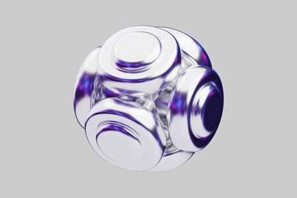 Diseño de esfera en forma de grupo de botones cromados