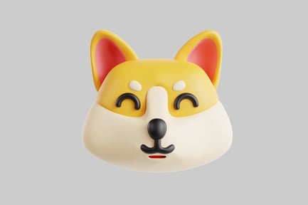 Preview: Cartoon shiba inu dog head