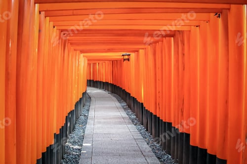 Preview: Torii gates in Fushimi Inari Shrine - Kyoto, Japan