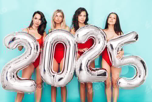 Preview: Four women celebrating New Year