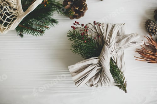 Preview: Zero waste Christmas flat lay