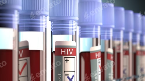 Preview: HIV virus, medical concept, Human Immunodeficiency Virus Positive test