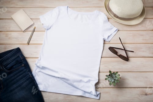 Preview: Placeit – T-shirt mockup with summer hat