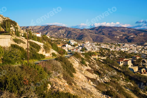 Preview: panoramic view of the village in Cyprus.